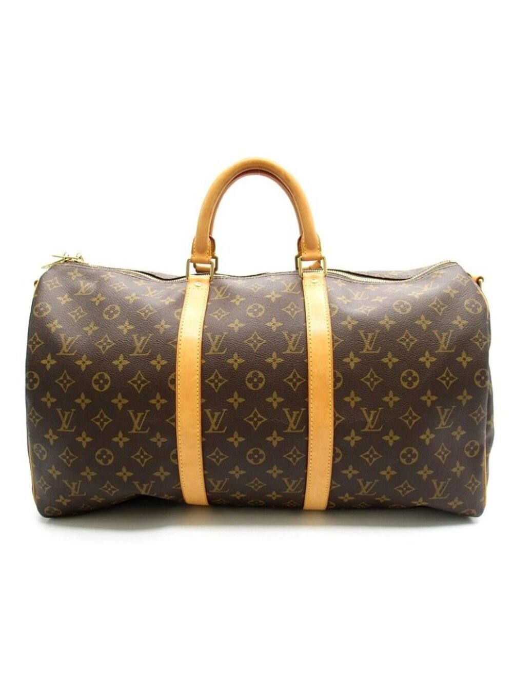 Louis Vuitton Keepall Bandouliere 50 Monogram Boston Bag Brown